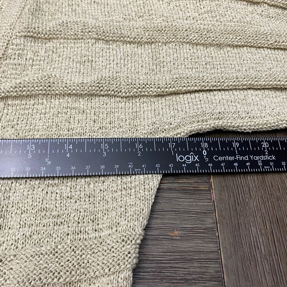 Willi Smith Ivory Open Front Delicate Crochet Style Cardigan Knit Sweater S - Picture 6 of 7